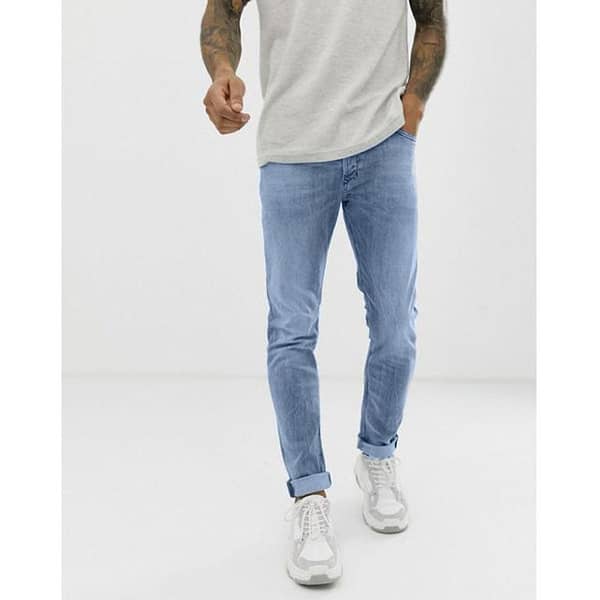 GUES FADED LIGHT BLUE DENIM PANT