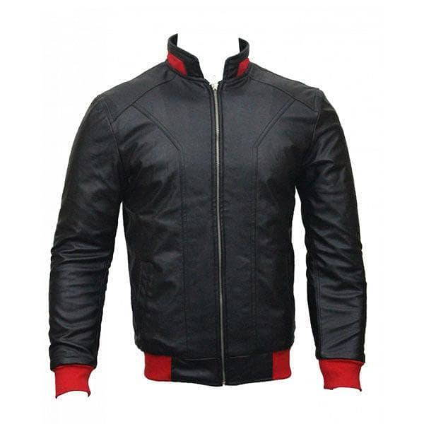 Men Slim Fit PU Leather Jacket HB11