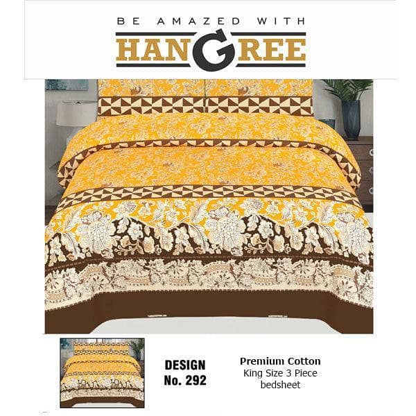 HANGREE PREMIUM COTTON BED SHEET