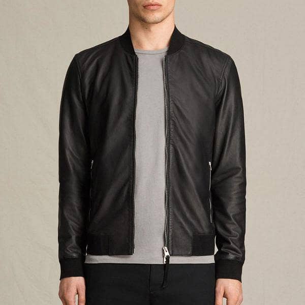 Mens Slim Fit Pu JACKET AL SAINTS