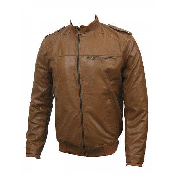 Men Slim Fit PU Leather Jacket B666 2