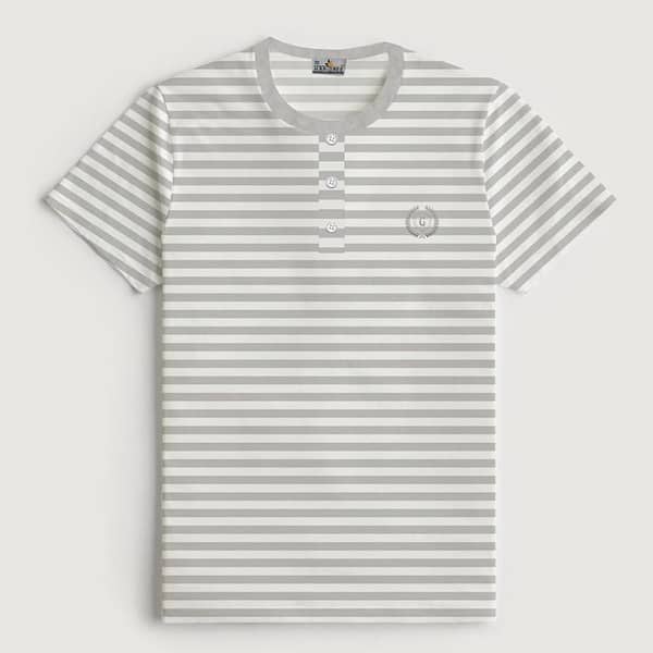 HG SIGNATURE YARN DYED HENLAY TEE SHIRT