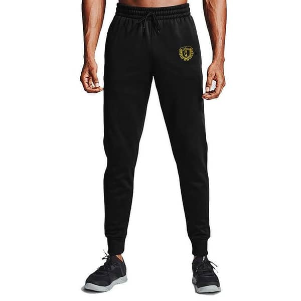 HG Premium Close Bottom Polly Fleece Jet Black Sweat Pant