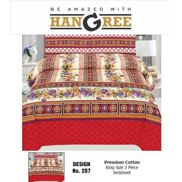 HANGREE PREMIUM COTTON BED SHEET