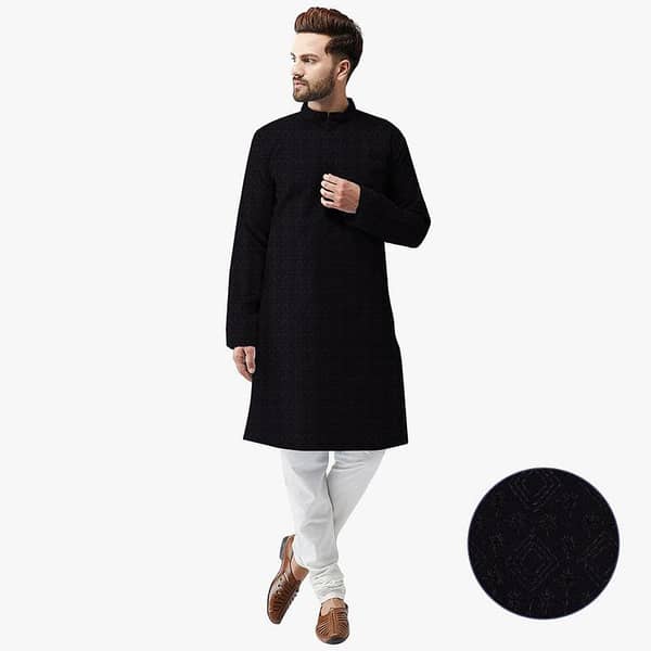 hangree premium black kurta