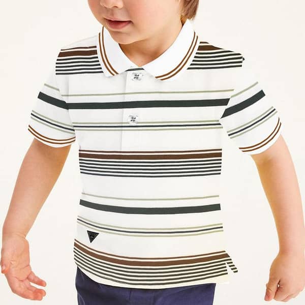 GS Boy's Yard Dyed Tipping Collar Polo Shirt