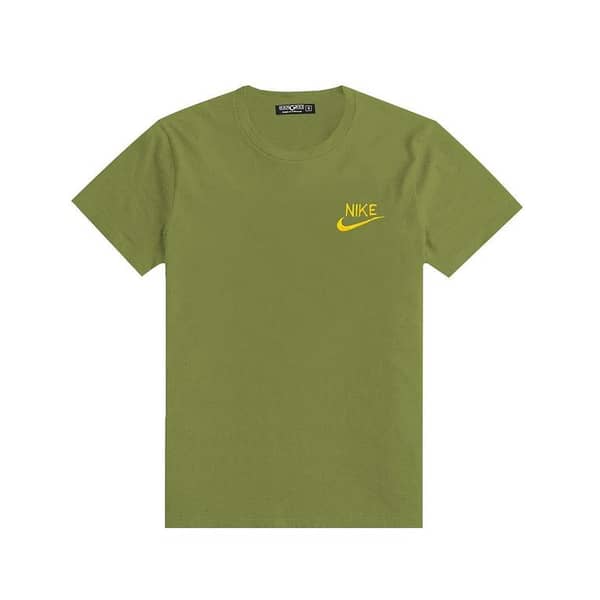 Boy's NKE Emb. Plain T-Shirt - Camo Green