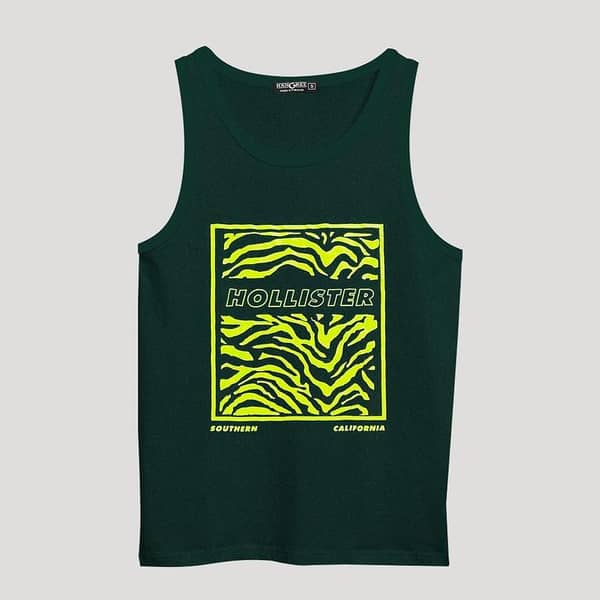 HG Printed ActiveFit Sleeveless Vest - Bottle Green