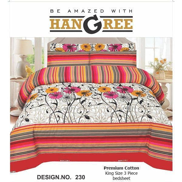 HANGREE PREMIUM COTTON BED SHEET