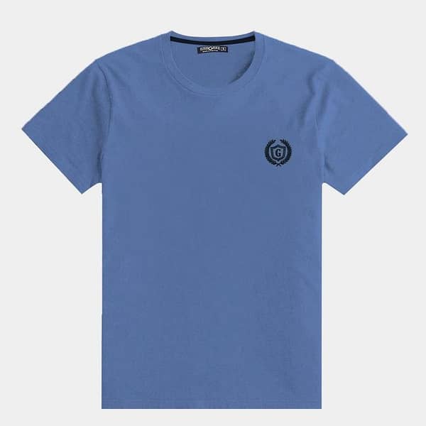 Men’s Signature Emb. Round Neck Tee Shirt - Blue