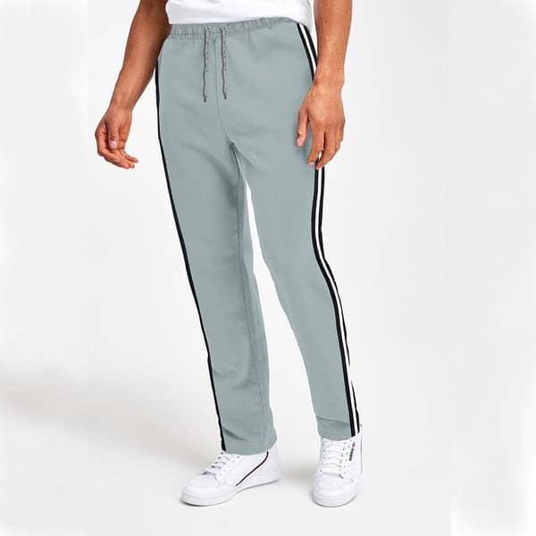 Men Sleek Gray Fashion Trouser