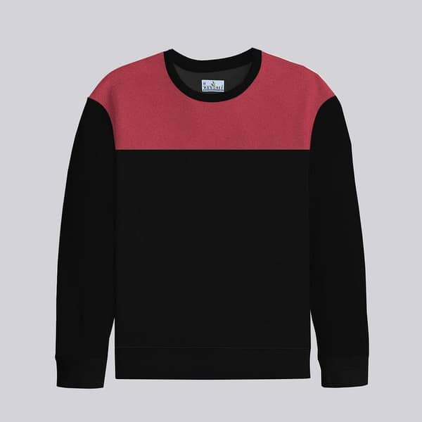 HG Combo Fleece Sweat Shirt - Red Black