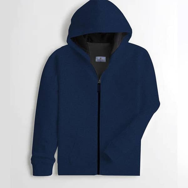 Super Solid Navy Zip Up Hoodie