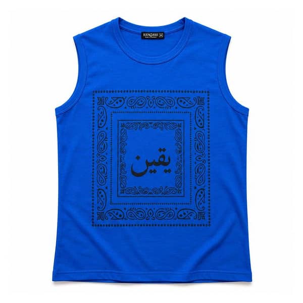 Men's Bandana Graphic Sleeveless Tank Top - Royal Blue