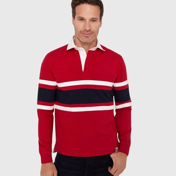 Branded Contrast Fashion Full Sleeves Polo