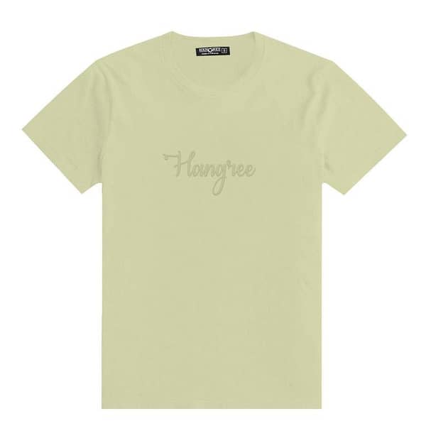 Stylish Hangree Embroidered Men Tee Shirt - Beige