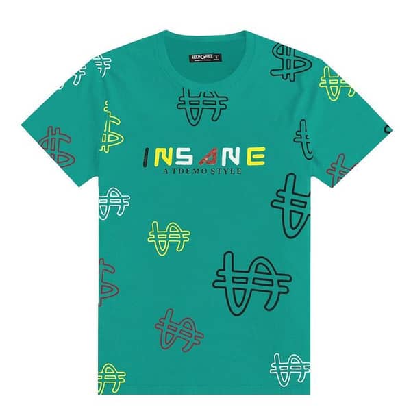Boy's $ Graphic Printed Tee Shirt - Sea Green
