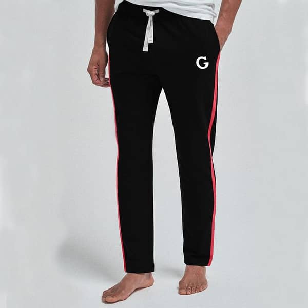 Jet Black Contrast Panel Trouser
