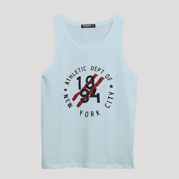 HG "NEW YORK CITY" Printed ActiveFit Sleeveless Vest - Sky