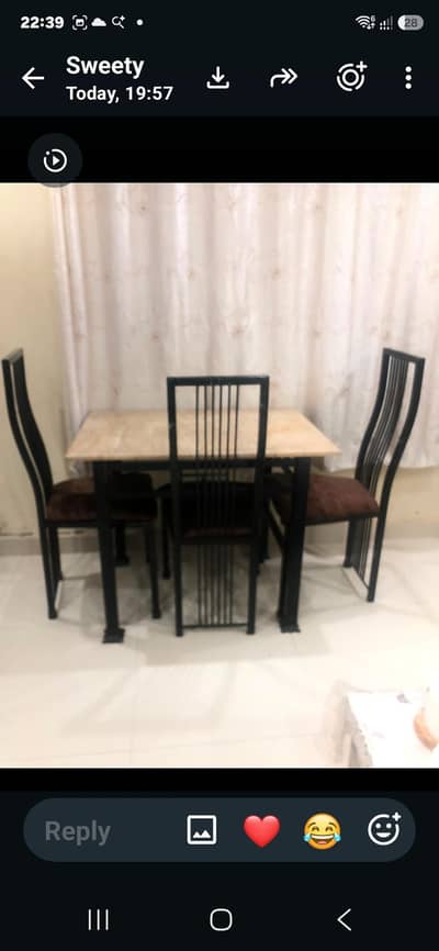 dining table with 4 chairs