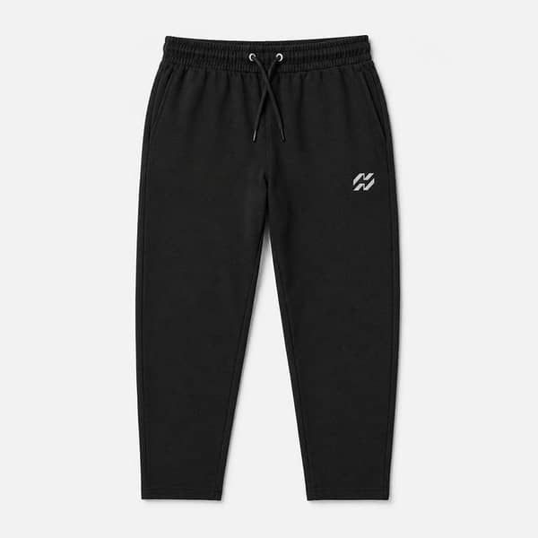 Men’s Everyday Comfort Terry Summer Trousers – Black