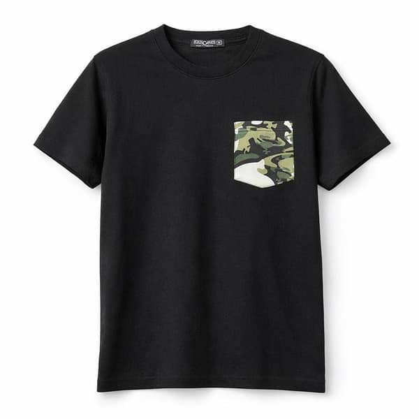 Men’s Premium Contrast Pocket T-Shirt – Black