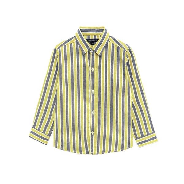 Exclusive Boy's Multicolor Lining Casual Shirt - Yellow