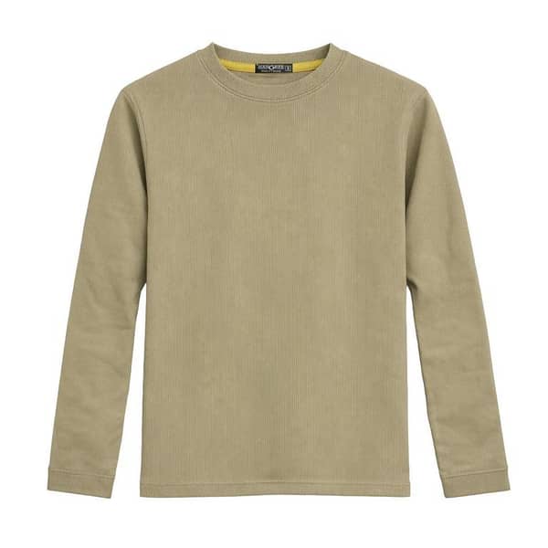 HG Rib Knitted Winter Full Sleeves Inner Shirt for Men & Women – Stone Brown