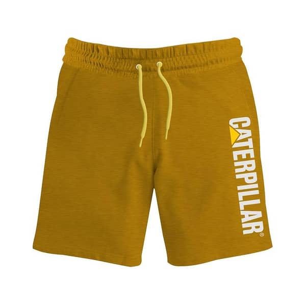 Men's Printed Two Quarter Summer Shorts - Mustard