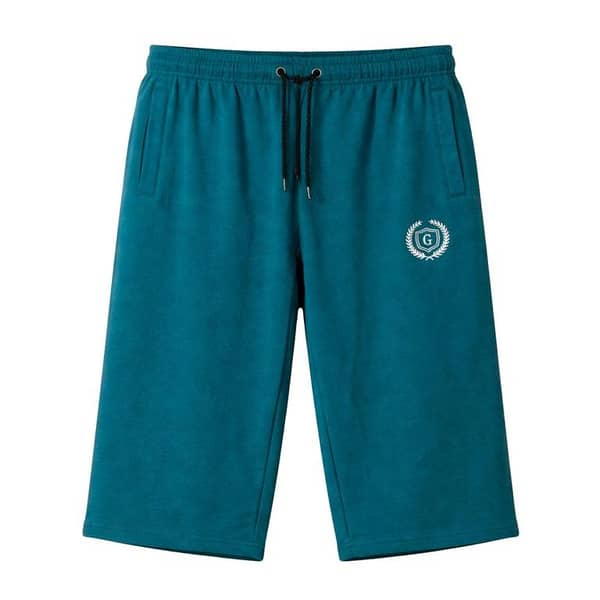 Men's Signature Emb. Three Quarter Shorts - Zinc