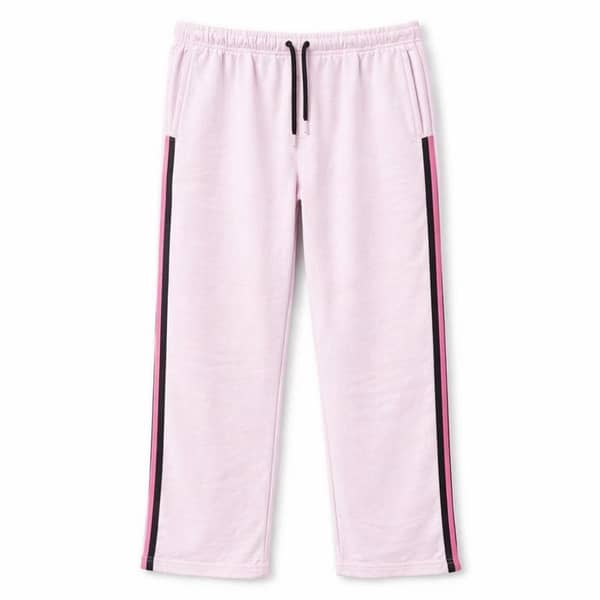 HG Women’s Relaxed Fit Terry Straight Trousers with Side Tape - Light Purple