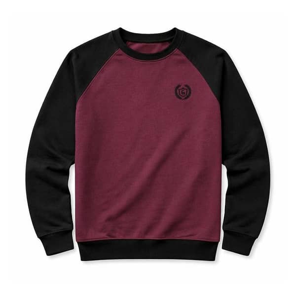 HG Signature Raglan Fleece Sweat Shirt - Maroon