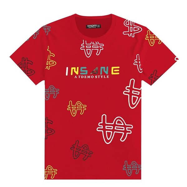 Boy's $ Graphic Printed Tee Shirt - Red