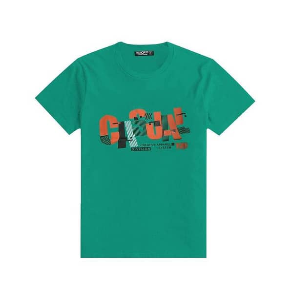 Boys "Casual" Printed Tee Shirt - Green