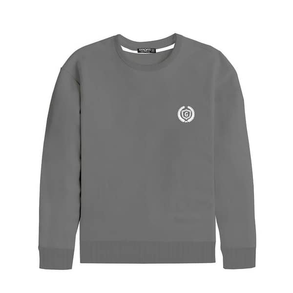 HG Signature Emb Terry Sweat Shirt - Sleek Grey (Minor Fault)
