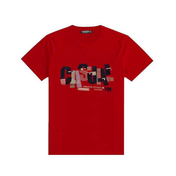 Boys "Casual" Printed Tee Shirt - Red