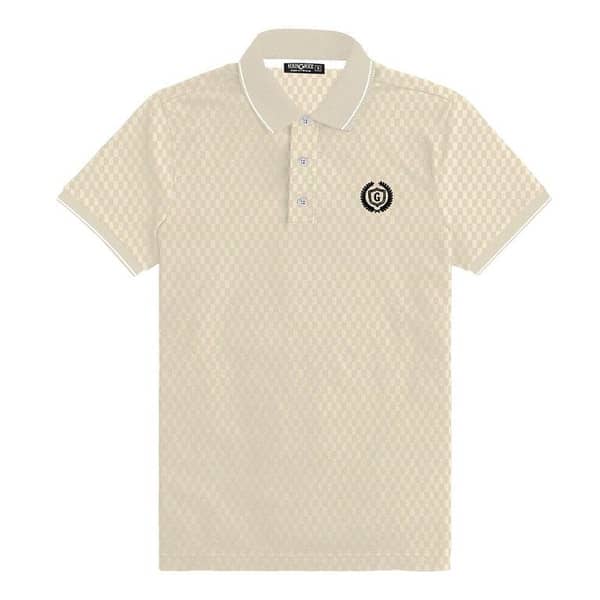 Super Textured Signature Embroidered Tipping Collar Polo - Skin