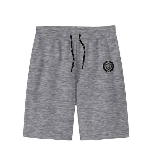 HG SIGNATURE EMB THREE QUARTER DRYFIT SHORTS - TEXTURED GRAY