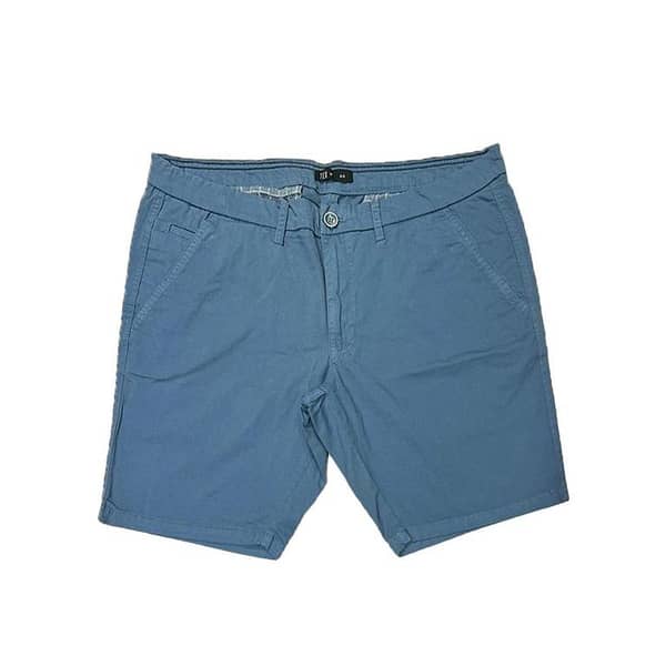 Export Cotton Two Quarter Men Shorts - Light Blue