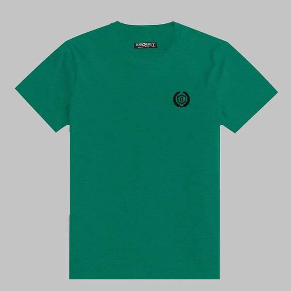 Men's Signature Emb. Round Neck Tee Shirt - Green