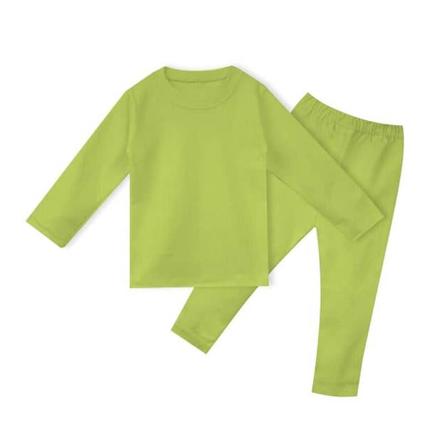 Kid's Rib Inner Suit - Parrot Green