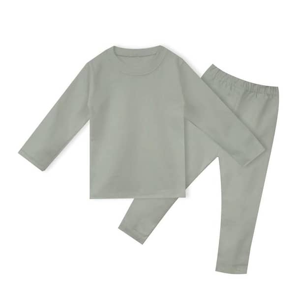 Kid's Rib Inner Suit - Green Gray