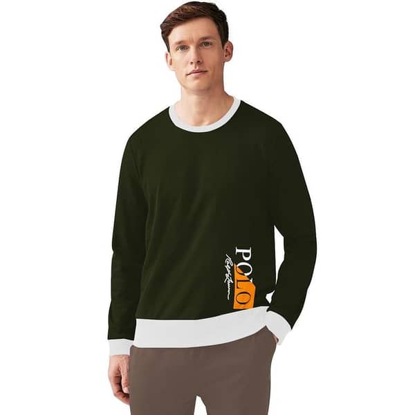 Men Exclusive Printed Sweat Shirt - Green