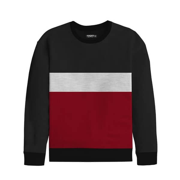 HG Three Panel Fashion Sweat Shirt - Black/Red