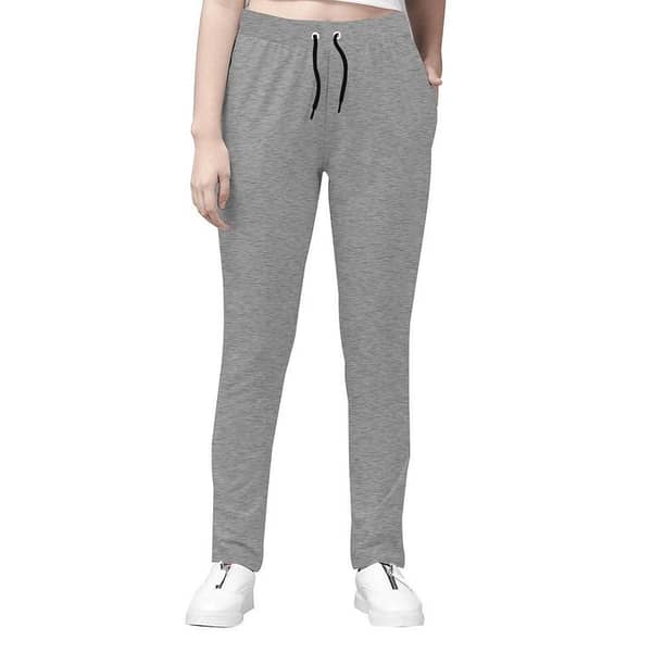 Women's Solid Terry Trouser - Hyder Gray