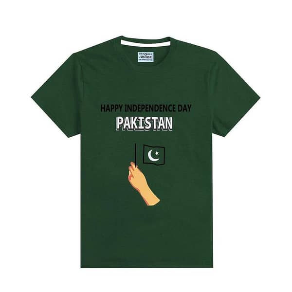HG "PAKISTAN" Printed Independence Day Tee Shirt For Boy's- Green