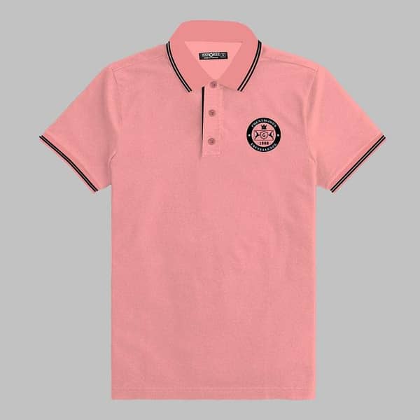HG Emb Excellence Polo Shirt For Men's - Sea Pink