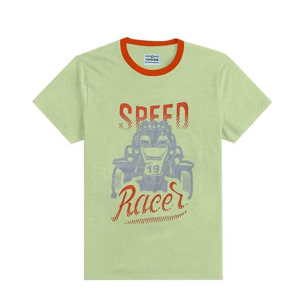 HG Boy's "SPEED RACER" Printed T-Shirt - Tea Green