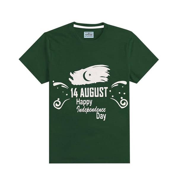 HG "Happy Independence Day" Printed Tee Shirt - Green