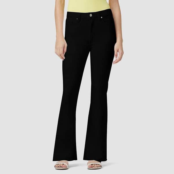 Women's High Waist Boot Cut Flare Jeans - Black